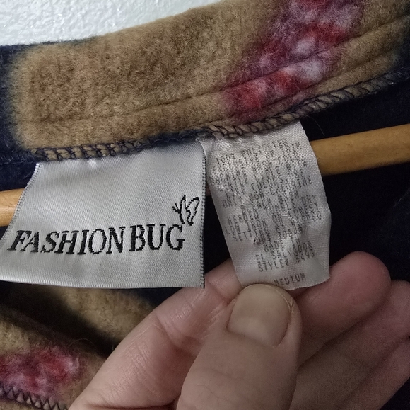 Fashion Bug Bear One Piece Fleece Jogger Pajamas Womens M Half Zip Oversized - Picture 5 of 11